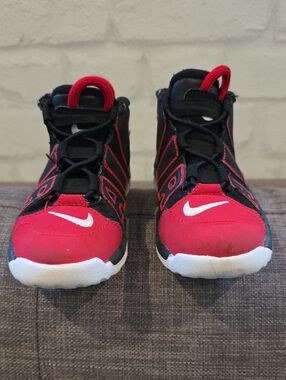 Nike Kids Red and Black High-Top Sneakers
